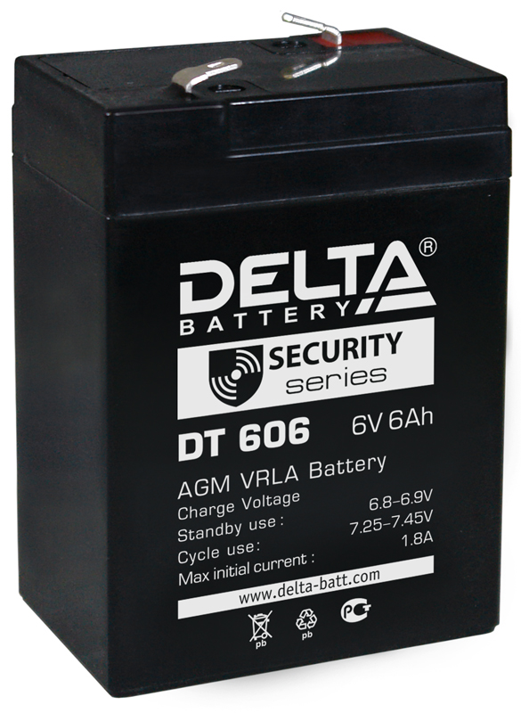 Аккумулятор Delta DT 606 6В/6Ач